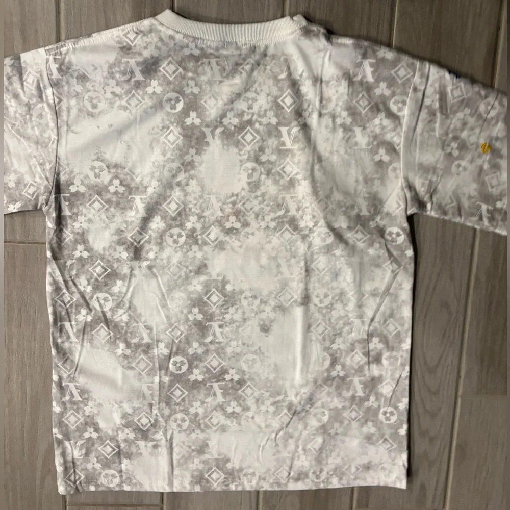 White Graphic T-Shirt with Multicolor Accents - Picture 2 of 3
